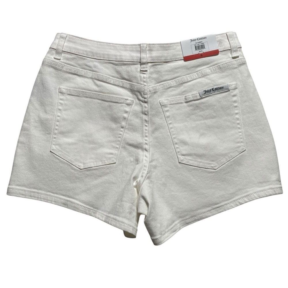 Juicy Couture Women's 8 White Denim Shorts Y2K Clean Girl Coastal Preppy NWT